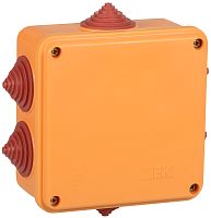 Коробка распаячная огнестойкая ПС 100х100х50мм 2P 10мм2 IP55 6 вводов | код UKF30-100-100-050-2-10-09 | IEK